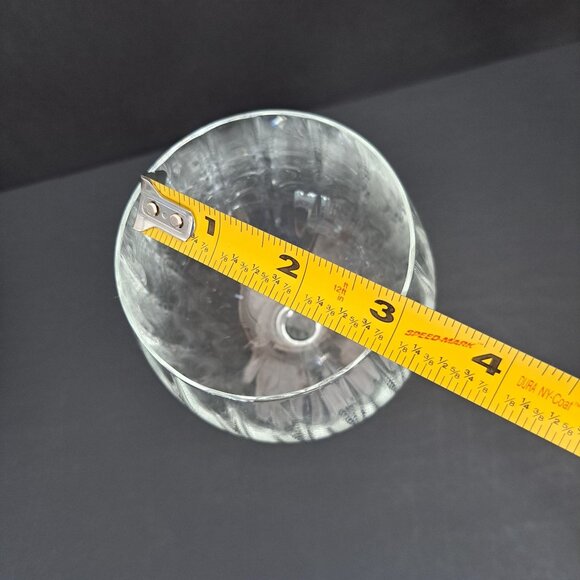 Crate & Barrel Natalie Water Goblet 7.5" Optic Bowl Blown Glass 2001 Vintage - Picture 4 of 7
